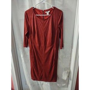 Cato Dress Size 10 Burgundy Front Pockets Lined